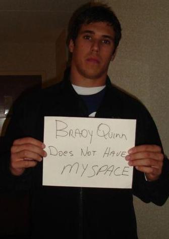 Brady Quinn Does Not Have Myspace
